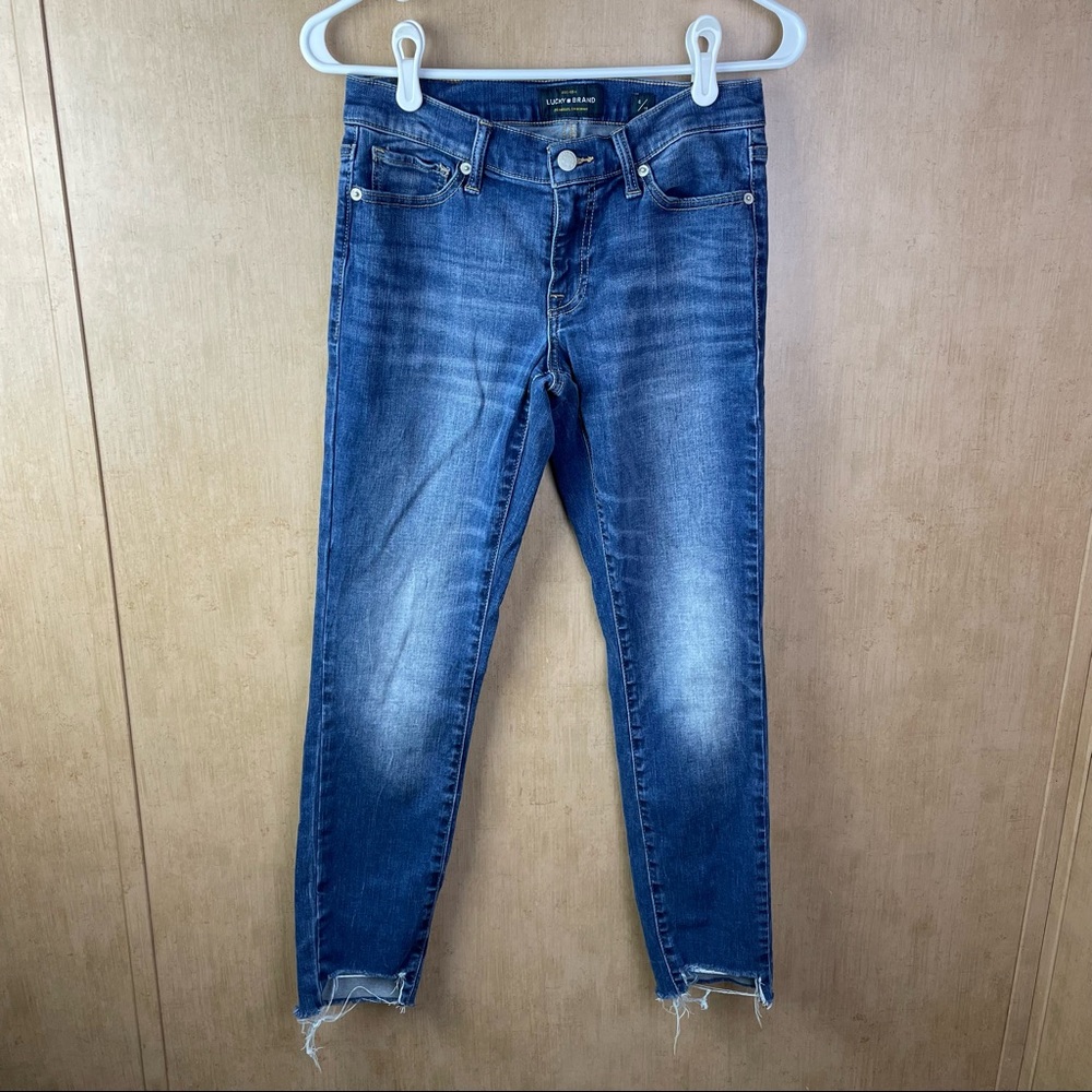Lucky Brand Charlie Skinny Jeans Raw Ankle Hem             Size 4/27